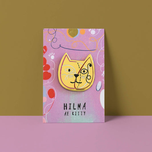 Hilma af Kitty Cat Artist Pin