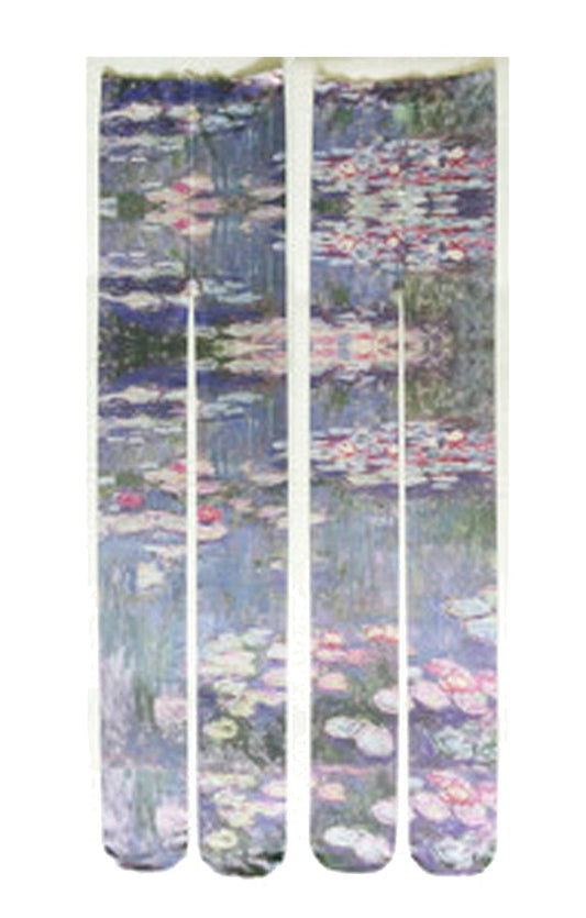 WATER LILIES BY CLAUDE MONET Printed Art Tights