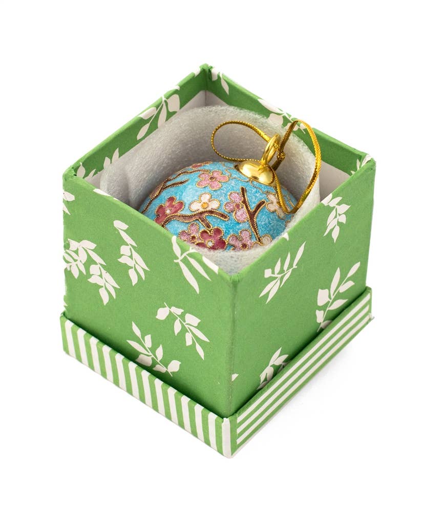 Van Gogh Cloisonne Almond Blossom Ball Ornament
