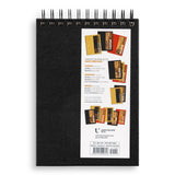 Small Sketchbook 8x5.5"- Basic Spiral Fliptop Landsc (Black)