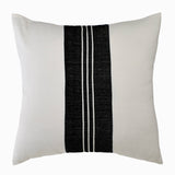 Cotton Woven Pillow Cover - Black