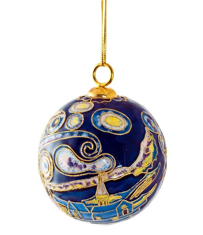 Van Gogh Cloisonne Starry Night Ball Ornament