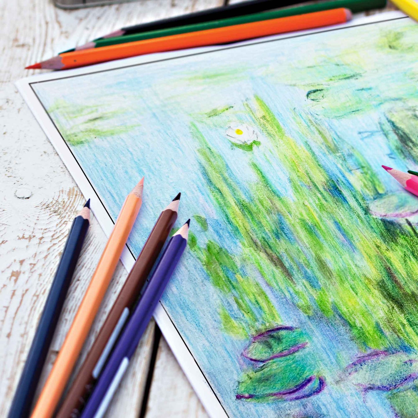 Monet Colors Colored Pencils & Coloring Pages