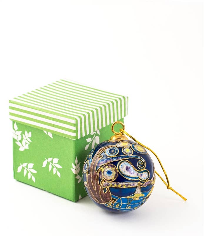 Van Gogh Cloisonne Starry Night Ball Ornament
