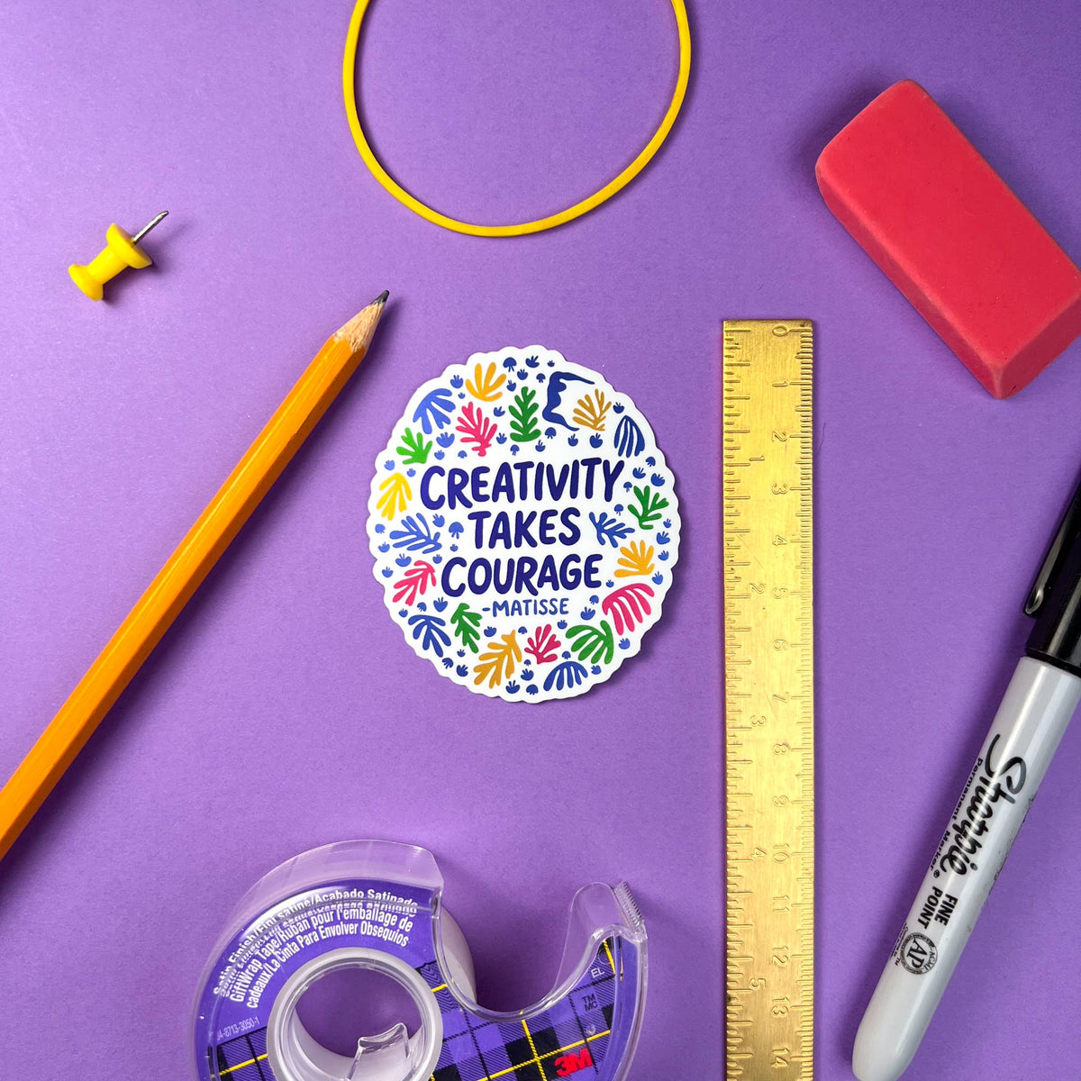 Creativity Takes Courage Sticker | Artist Matisse Sticker