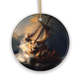 Rembrandt The Storm On The Sea Of Galilee Ceramic Ornament