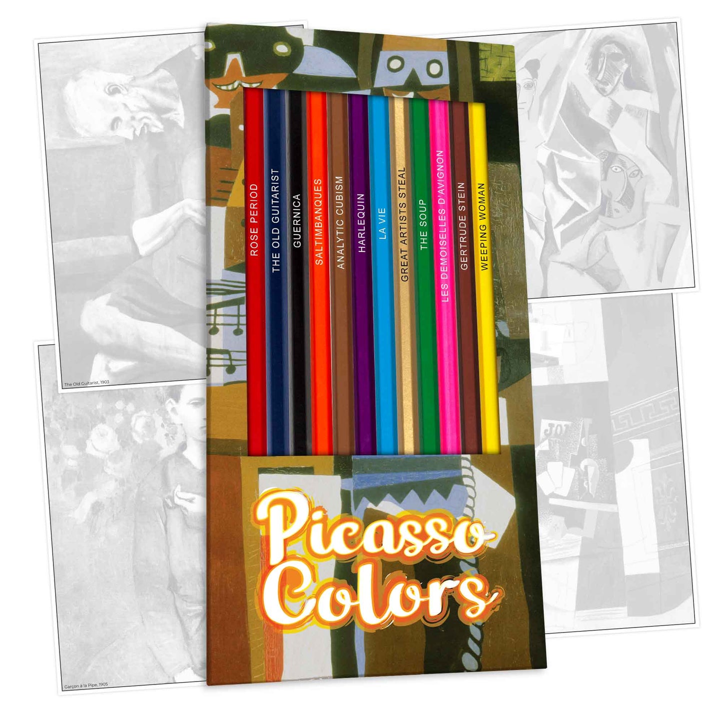 Picasso Colors Colored Pencils & Coloring Pages