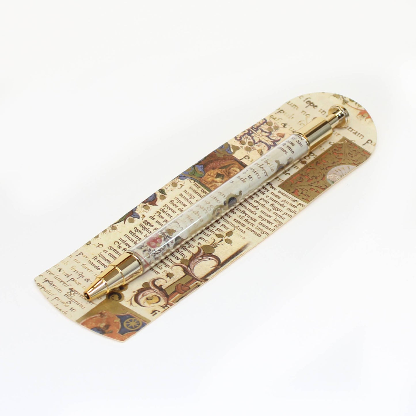 Florentine Pens With Matching Bookmark, Italian Stationery