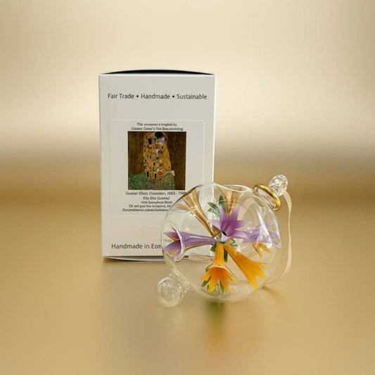 Blown Glass Ornament - Klimt The Kiss