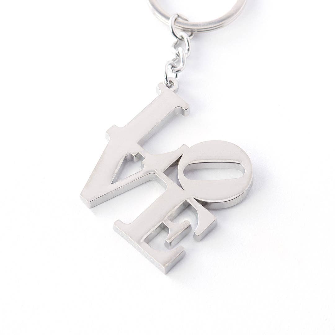 Love Keychain - Silver