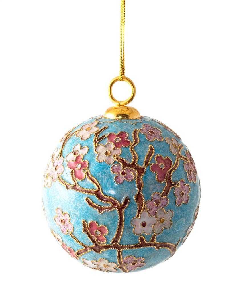 Van Gogh Cloisonne Almond Blossom Ball Ornament