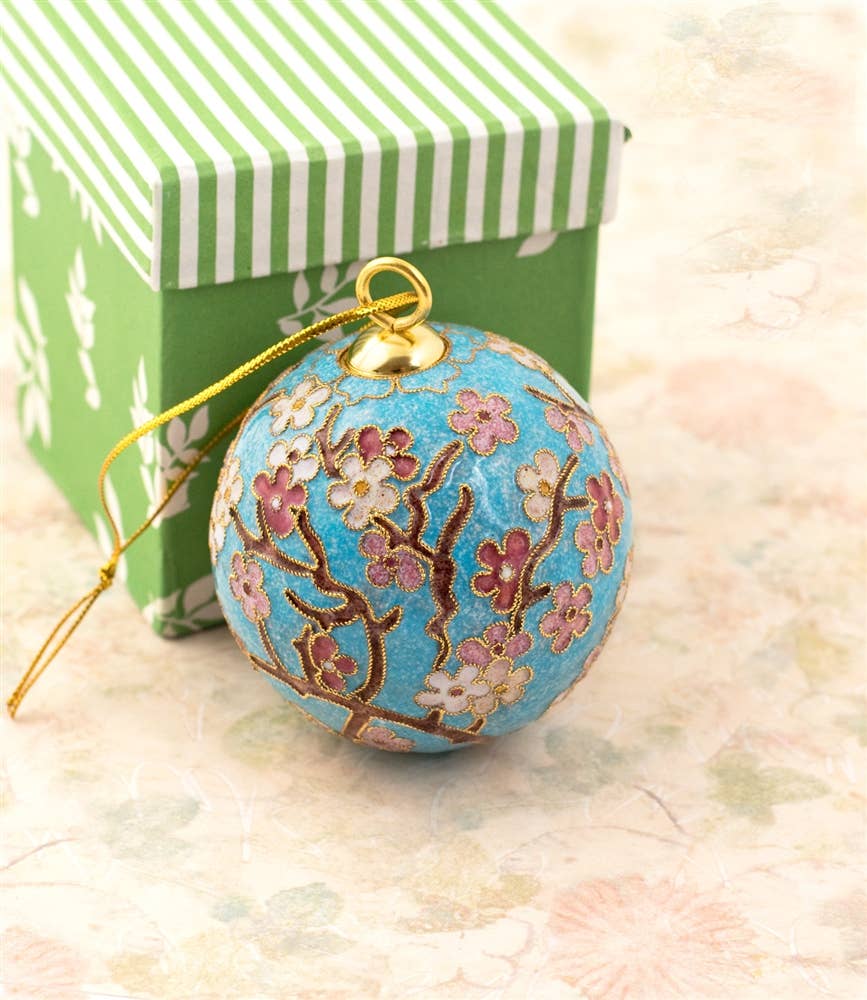 Van Gogh Cloisonne Almond Blossom Ball Ornament