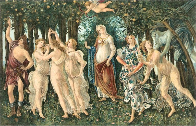 Sticker AT-162 Botticelli Scene in Forest