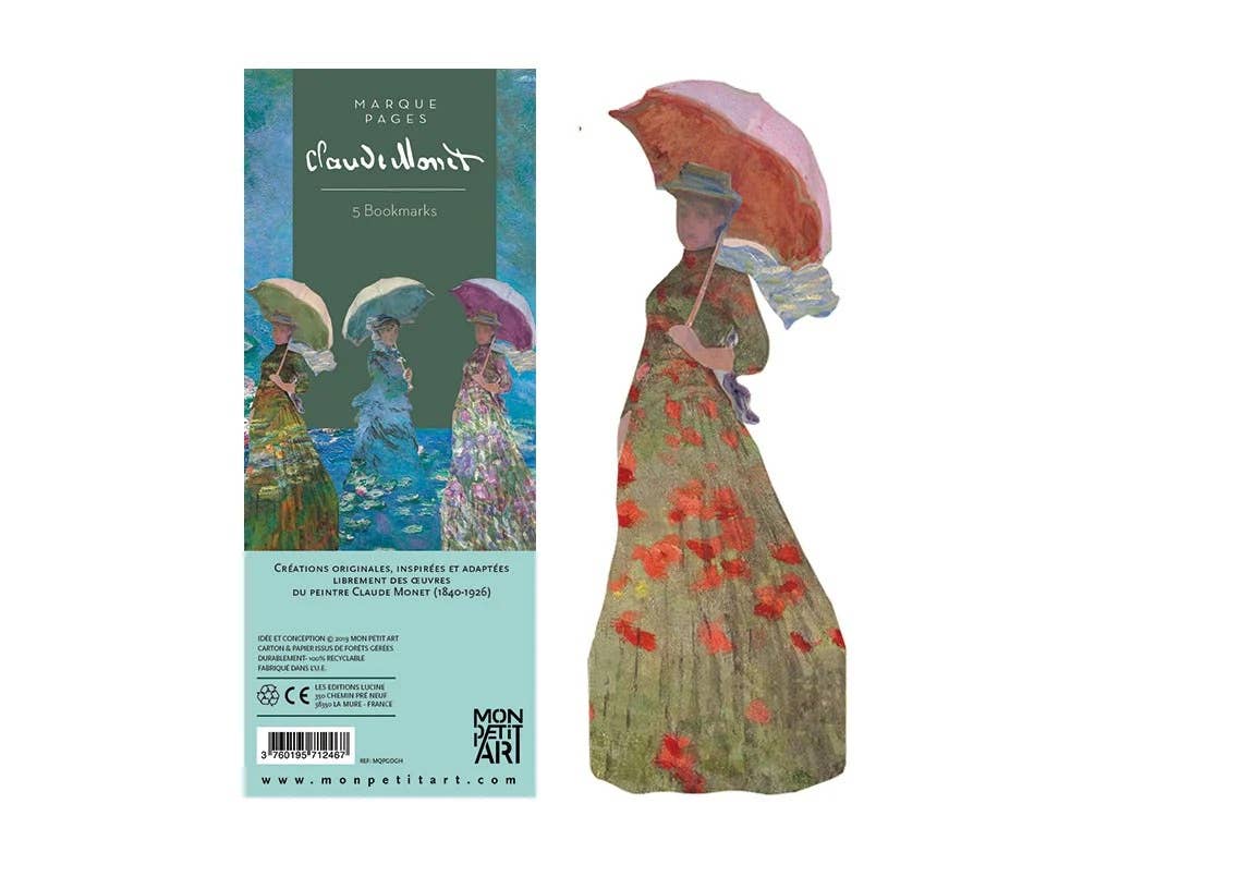 Bookmarks Monet "Woman with a Parasol" by Mon Petit Art