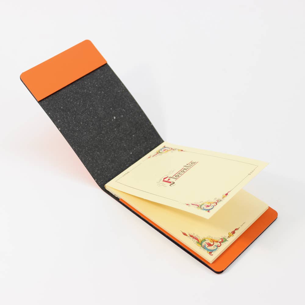 Florentine B7 Memo pad in Leather Cover, Italian Stationery