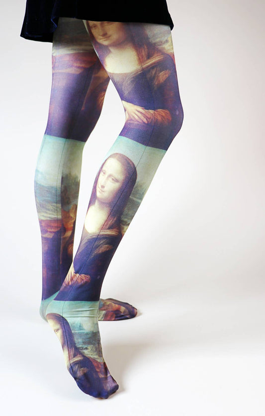 MONA LISA by Leonardo da Vinci Printed Art Tights