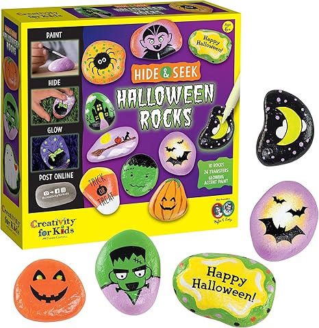 Halloween Hide & Seek Rock Painting