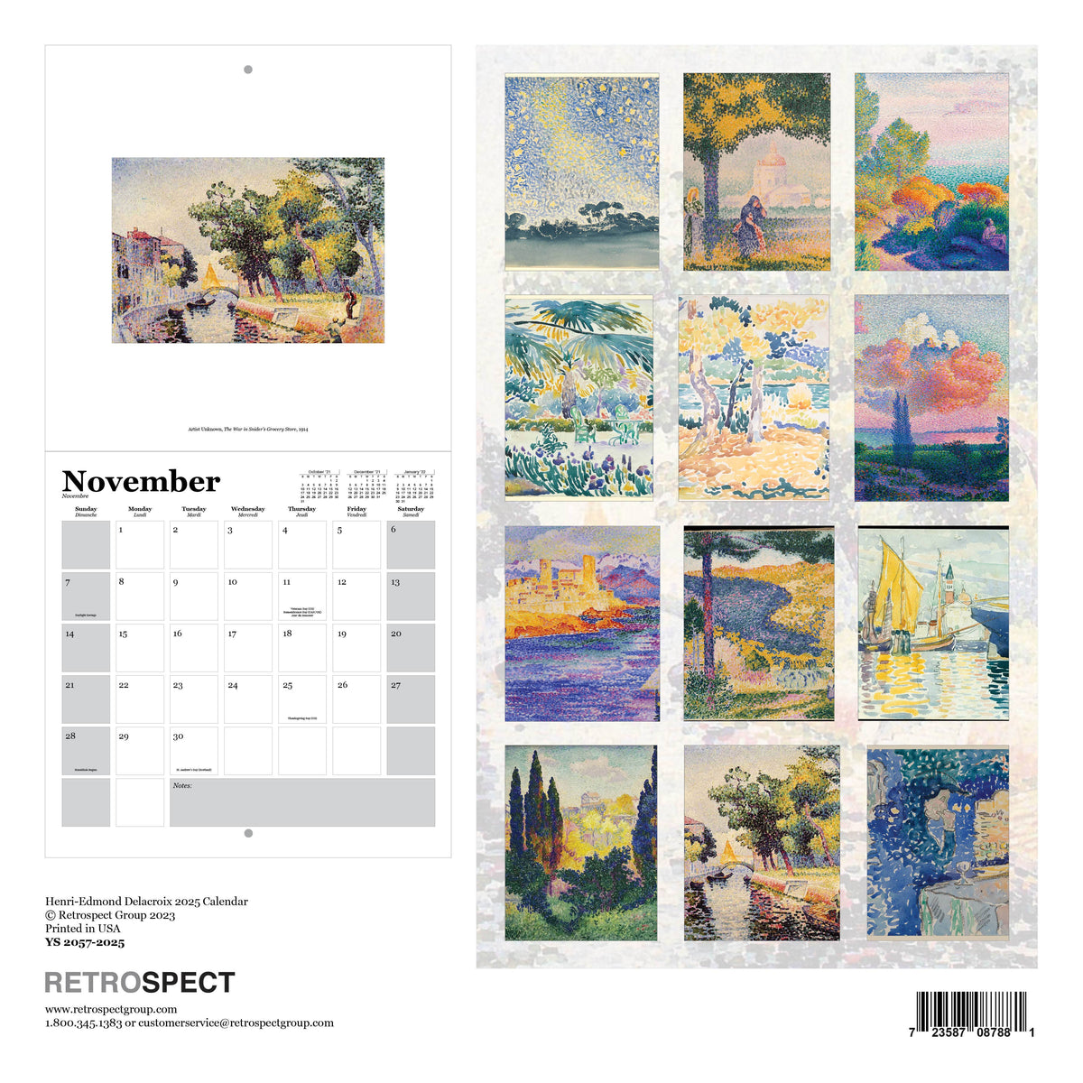 Henri Edmond DelaCroix Wall Calendar 2027