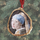 Girl with a Pearl Earring  Oyster Shell Ornament • Vermeer