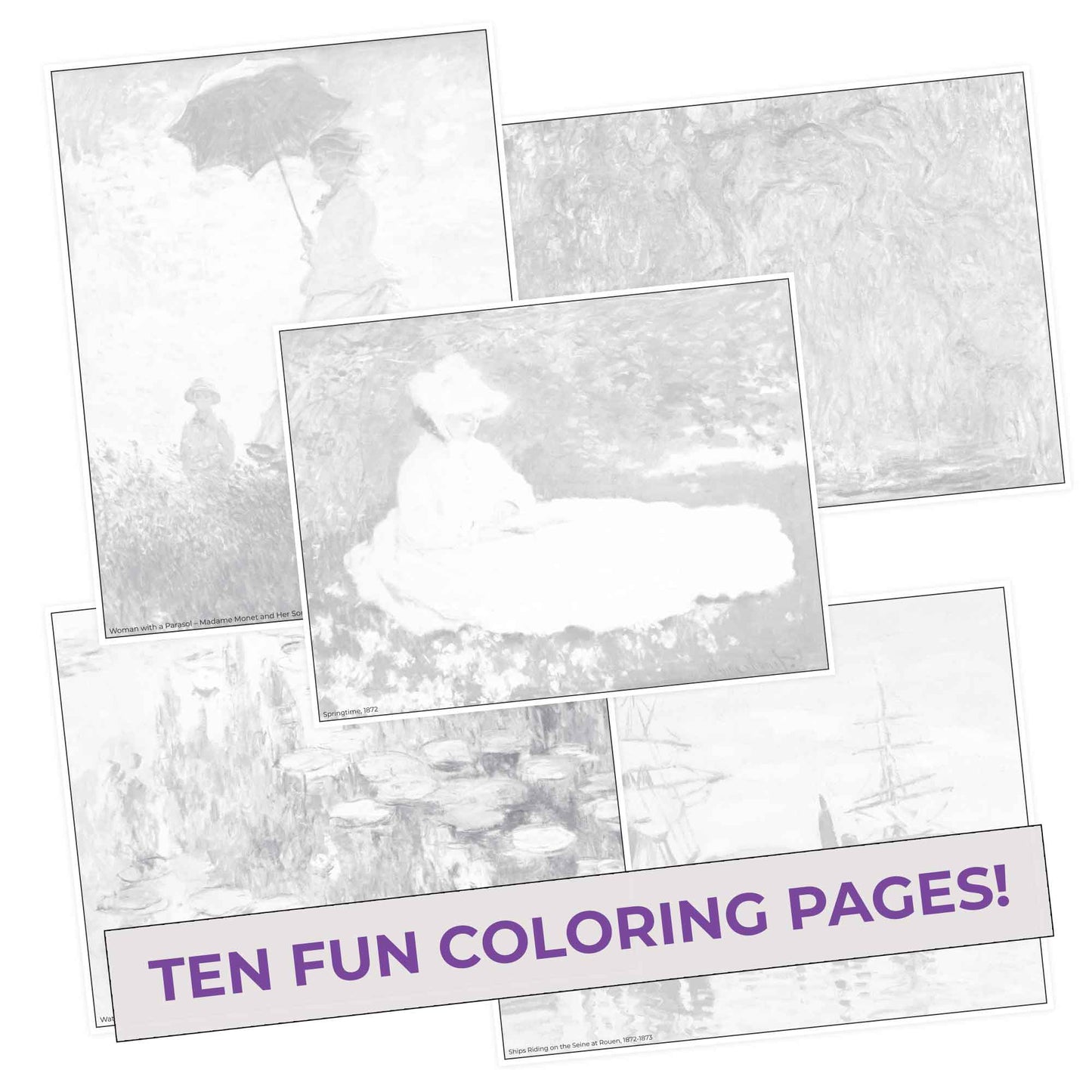 Monet Colors Colored Pencils & Coloring Pages