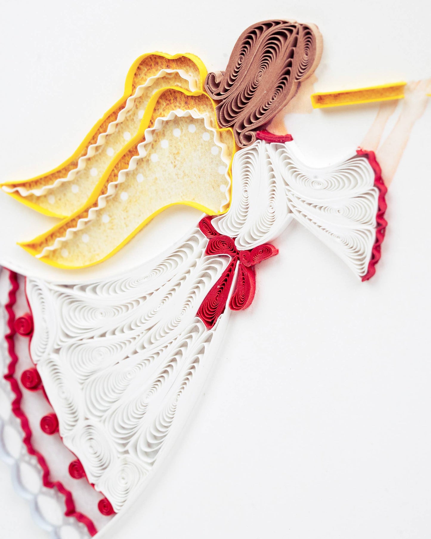 Quilled Christmas Angel Greeting Card (New 2023)