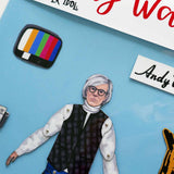 Articulated Magnet Doll Or Set Andy Warhol | Celebrity Paper: Deluxe - Magnet Set