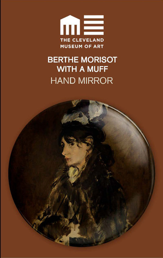 Cleveland Museum of Art circular hand mirror featuring for Berthe Morisot with a Muff hand mirror