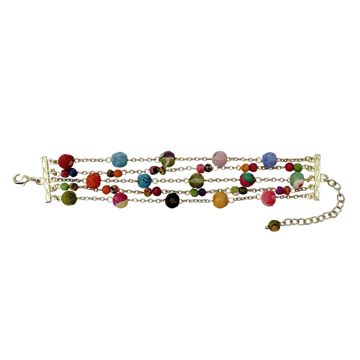 Kantha Sprinkled Chains Bracelet