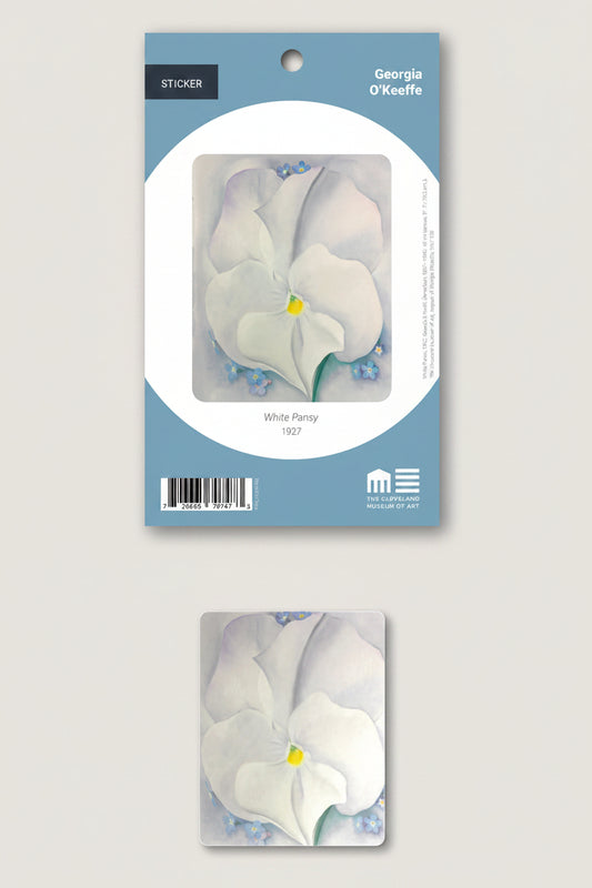 Sticker packages with images of a white flower.