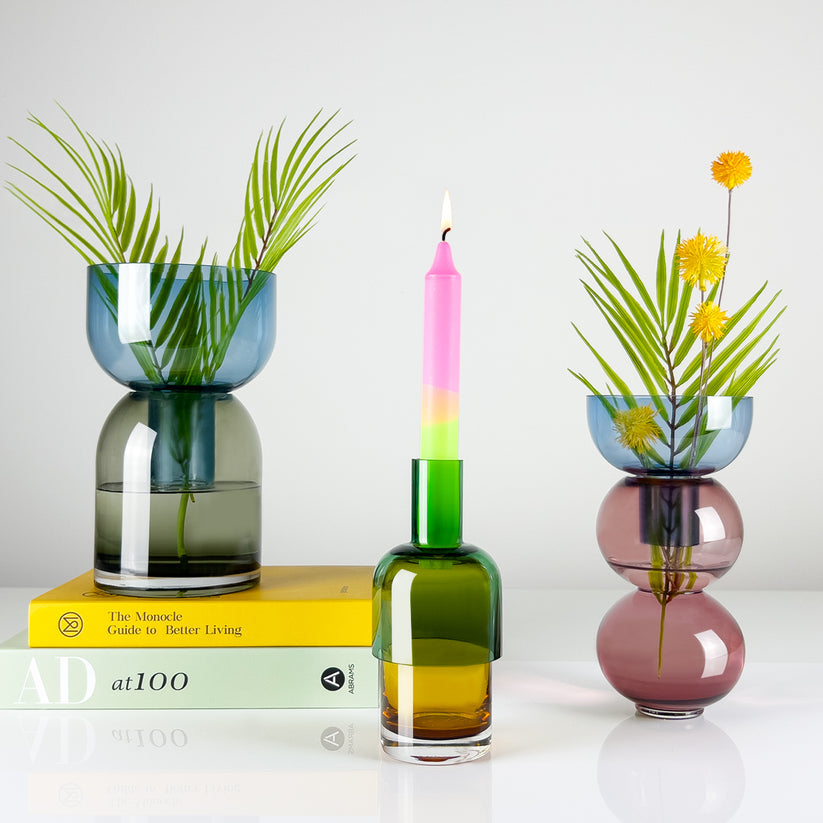 Fusion Candle Holder and Vase Set