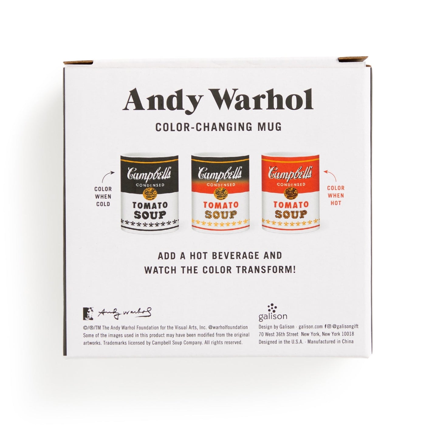 Warhol Soup Color Changing Mug