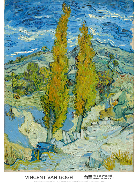 Two Poplars - Vincent van Gogh | Rolled  12x18 Poster