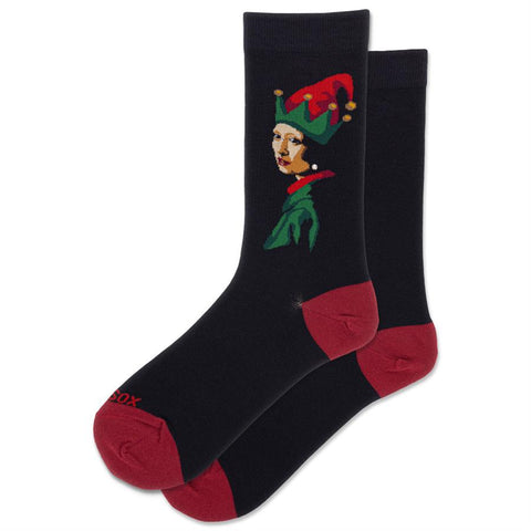 Elf with the Pearl Earring Crew Sock