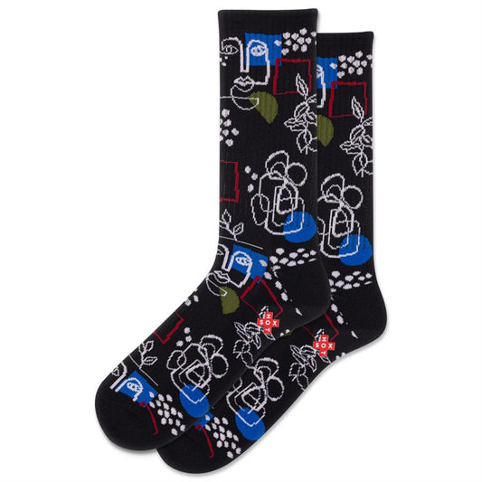 Men's Art Faces Active Crew Sock