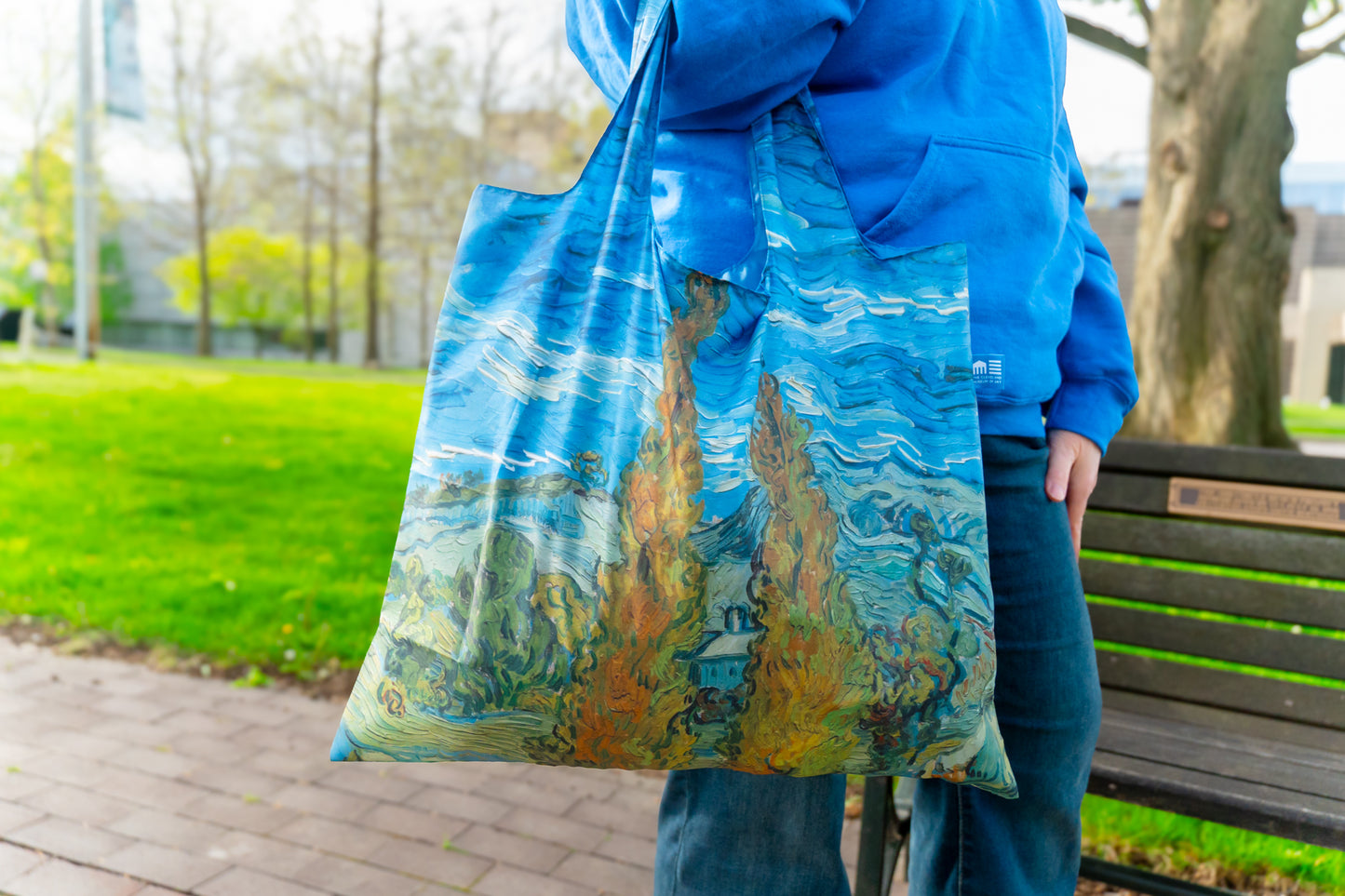 Vincent van Gogh Two Poplars Tote Bag