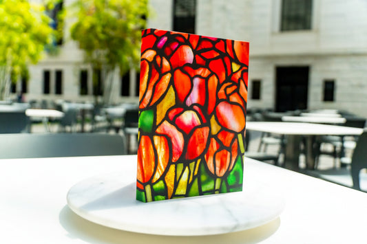 Tulip Table Lamp Tiffany Glass Journal