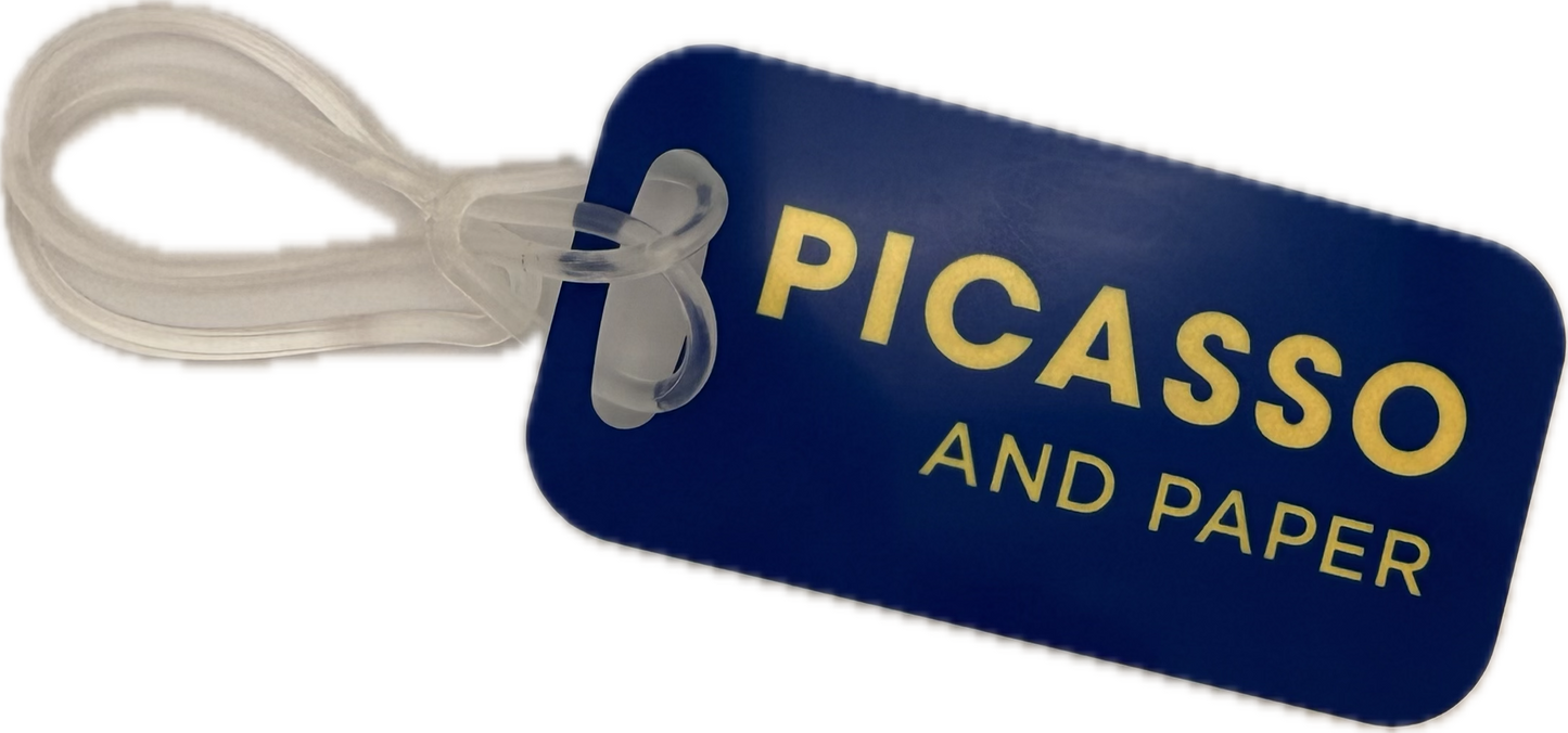 Picasso and Paper Dark Blue Luggage Tag