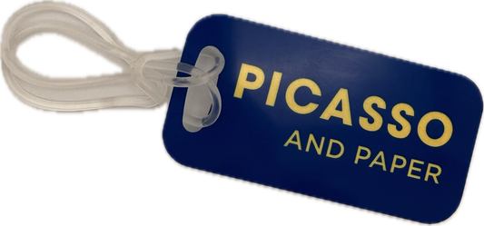Picasso and Paper Dark Blue Luggage Tag