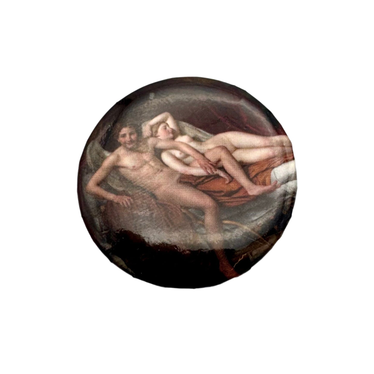 Cupid and Psyche Button Pin