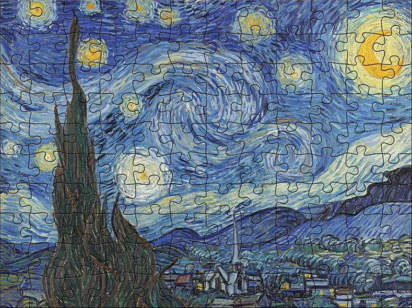 Vincent van Gogh 120-Piece Double-Sided Jigsaw Puzzle Set Vincent van Gogh 120-Piece Double-Sided Jigsaw Puzzle Set