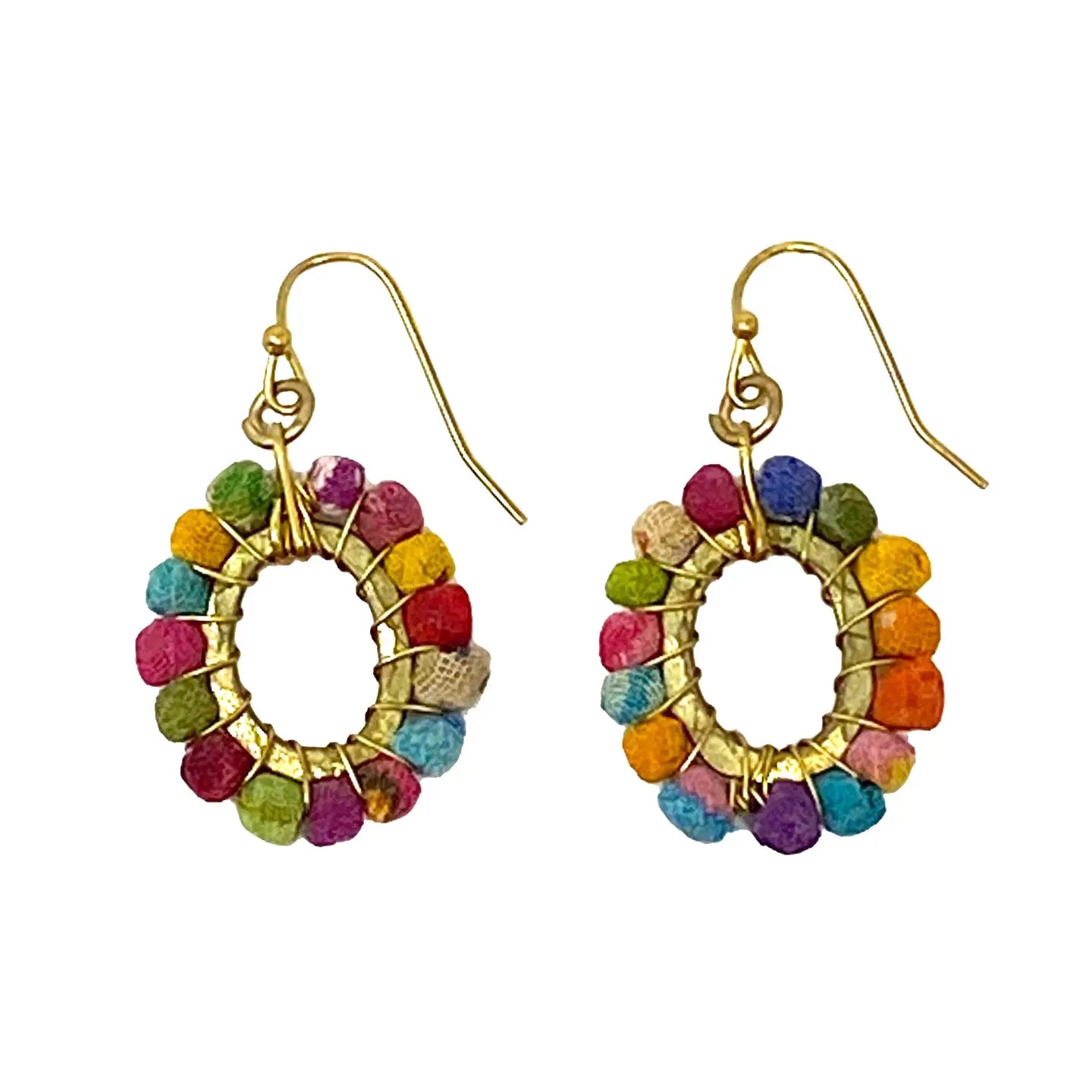 Kantha Milieu Oval Earrings