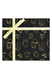 Picasso Black/Gold Foil Wrapping Paper