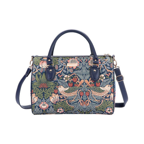 Morris Strawberry Thief Blue Travel Bag