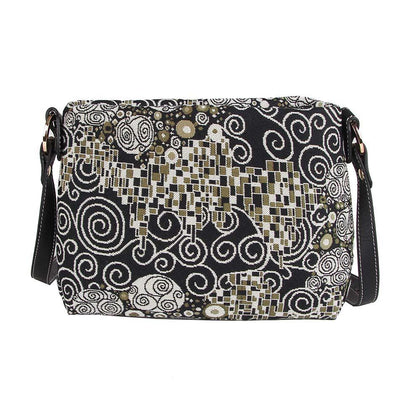 Gustav Klimt Kiss Cross Body Bag | Black