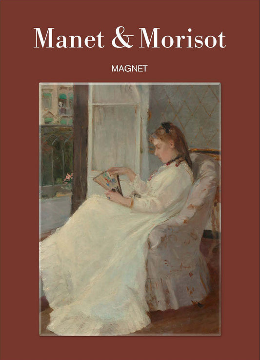 Magnet with images of a woman and text about Manet & Morisot, featuring The Cleveland Museum of Art logo.