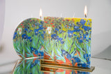 Flat Hand-Crafted 6" Circle Candle Vincent van Gogh Irises