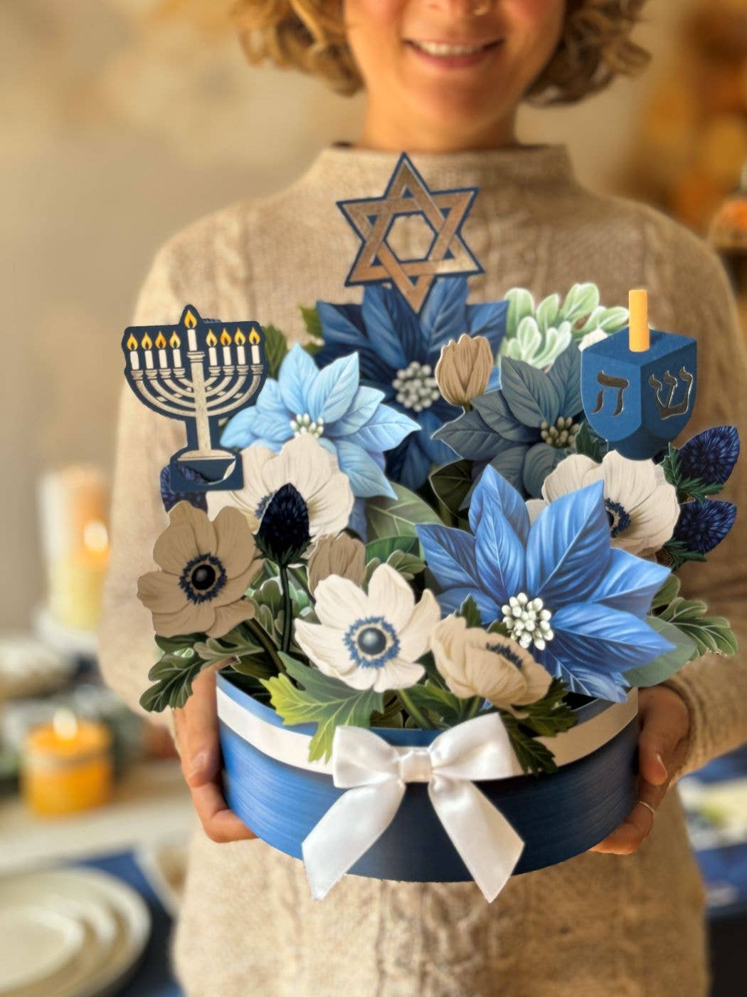 Hanukkah Wishes Pop-Up Greeting Card