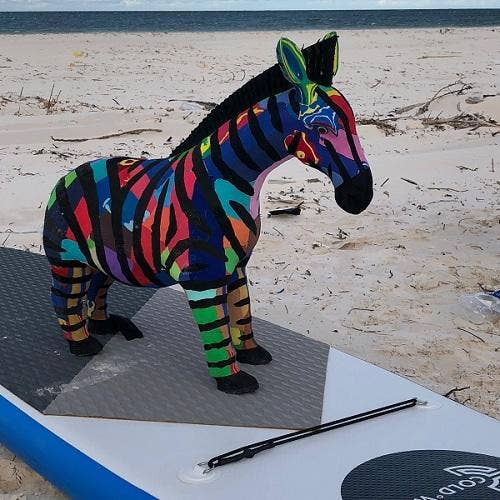 Zebra Flip Flop Sculpture