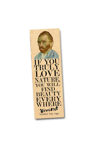 Vincent Van Gogh Quote Artist Wooden Bookmark