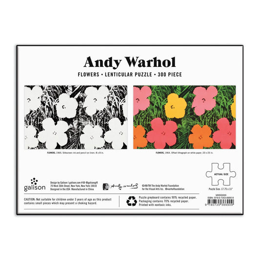 Andy Warhol Flowers Lenticular Puzzle 300 Piece